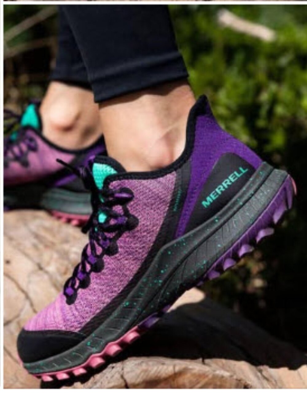 Merrell Bravada Trail Running Hiking Shoes Purple Teal Size 9